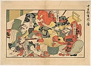 The Advent of a Demon; Scene from a Performance in an old Kabuki Theatre by Unidentified artist