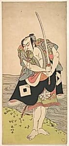 The Actor Nakamura Nakazo with Drawn Sword by Katsukawa Shunkō