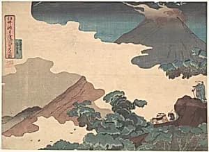 View of Mt. Asama from the Usui Pass by Utagawa Kuniyoshi