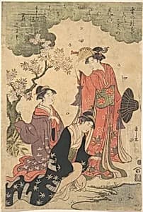 Ladies at a Picnic by Chōbunsai Eishi