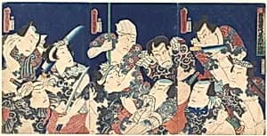 Utagawa's Lifetime Masterpiece, from the Japanese version of the Shuihu Zhuan by Utagawa Kunisada