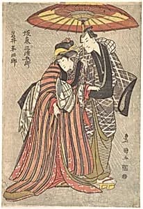 Kabuki Actors: Bando Mitsugorō and Iwai Hanshirō by Utagawa Toyokuni I