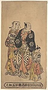 Three Actors by Torii Kiyomasu II