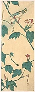 Morning Glories and Bird by Utagawa Hiroshige