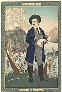 Portrait of Fukuchi Gen'ichiro (1843–?) by Kobayashi Kiyochika