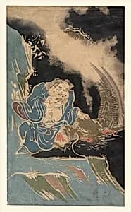 Daoist Immortal with Dragon by Unidentified artist