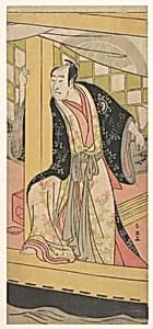 The Actor Sawamura Sojuro 3rd as a Man Stnding in a Pleasure-boat by Katsukawa Shun'ei 勝川春英