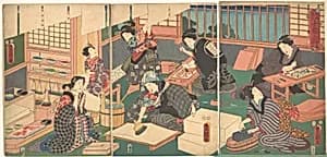 Artisans, from the series "An Up-to-Date Parody of the Four Classes" by Utagawa Kunisada