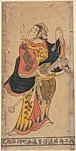 Actor as Woman with Hobby–horse in Unidentified Role by Torii Kiyonobu I