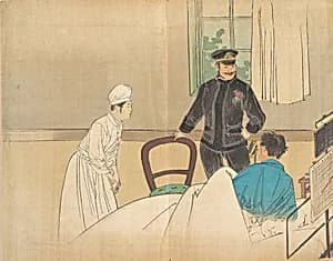 The Torpedo Officer (Suirai shikan), frontispiece illustration from the literary magazine Bungei kurabu, vol. 1, no. 8 by Kajita Hanko
