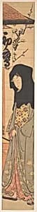 A Young Woman with a Black Hood by Torii Kiyonaga