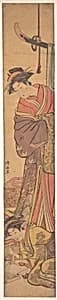 Young Woman Looking over Shoulder of Another who is Writing a Letter by Torii Kiyonaga