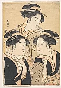 Three Beauties by Katsukawa Shunchō