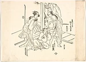 Scene from a Drama: Matsumoto Koshiro I and Two Other Actors by Ranshu