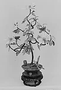 Dish with Chrysanthemum Plant by Unknown Artist