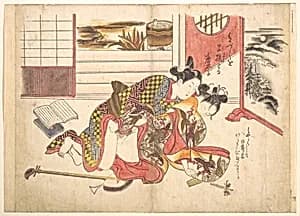 Bedroom Scene by Okumura Masanobu
