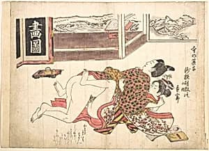 Bedroom Scene by Okumura Masanobu