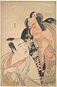 A Daimyo Talking to One of His Retainers by Katsukawa Shunkō
