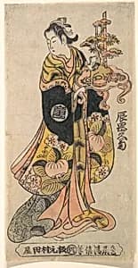 The Actor Tatsuoka Hisagiku in the Role of Kurenai by Kiyonobu II