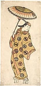 A Dandy of More Than Questionable Morals Out Walking on a Cold Day by Ishikawa Toyonobu