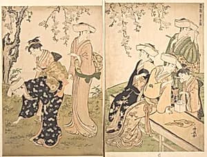 Group of Women Under a Blossoming Cherry Tree by Torii Kiyonaga