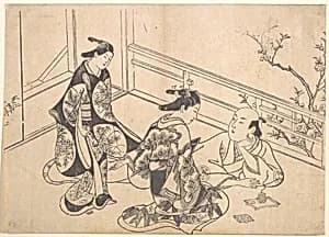 The Actor Ichimura Takenojo Reclining on a Balcony by Okumura Masanobu