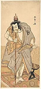 The actor Nakamura Nakazo as a rokuju-rokubu (pilgrim to Buddhist temple) by Katsukawa Shunshō　勝川春章