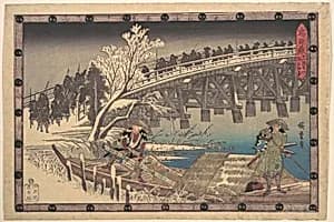 Scene I in Act XI of Chushingura by Utagawa Hiroshige