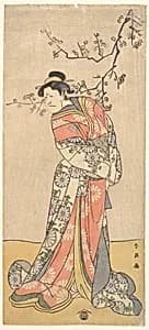 Ichikawa Eibizo (Former Name: Danjuro V) in the Role of Iwafuji by Katsukawa Shun'ei 勝川春英
