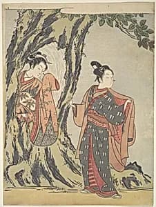 Two Young People by Suzuki Harunobu