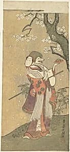 An Actor in the Fox Dance from the Drama, "The Thousand Cherry Trees" by Ippitsusai Bunchō