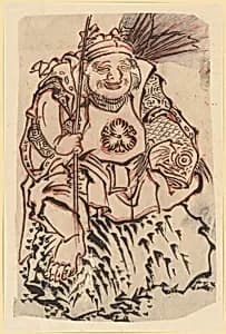Ebisu (God of Luck, Protector of Merchants) by Katsushika Hokusai
