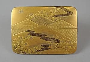 Box with Folded Brocade Pattern by Unknown Artist