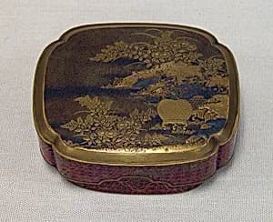 Incense Box with Autumn Grasses and Insect Cage by Unknown Artist