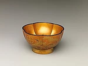 Bowl with with Design of Pine, Bamboo, and Cherry Blossom by Unknown Artist