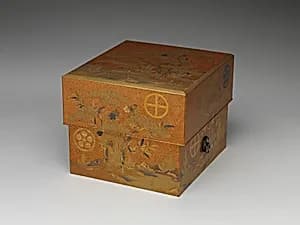 Box with Design of Pine, Bamboo, and Plum by Unknown Artist