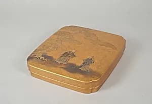 Writing Box with Design of Elderly Couple under Pine from the Noh Play Takasago by Unknown Artist
