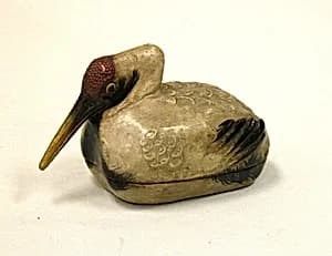 Box in the shape of young crane by Unknown Artist
