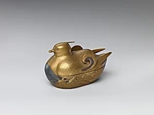 Incense Box in Shape of Mandarin Duck by Unknown Artist