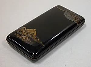 Writing Box with Design of Rustic Shelter and Clouds with Moon (cover), the Poet Saigyō Resting (inside) by Unknown Artist