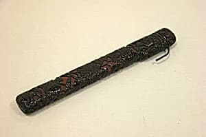 Pipe Case with Design of Flowers and Butterflies by Tamakaji Zōkoku