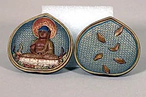 Traveller's Shrine with Figure of Amida Buddha Seated on Lotus Throne by Unknown Artist