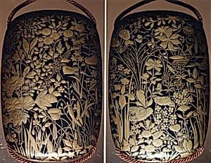 Case (Inrō) with Design of Flowers and Grasses by Unknown Artist