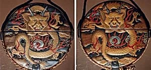 Case (Inrō) with Design of Flaming Dragon with Clouds by Unknown Artist
