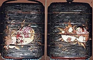 Case (Inrō) with Design of Pomegranate Branches and Fruits by Unknown Artist