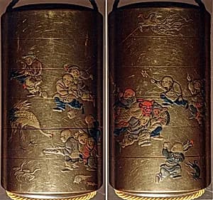 Case (Inrō) with Design of Chinese Children at Play by Unknown Artist