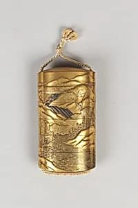 Case (Inrō) with Design of River in Spring with Flowering Cherry Trees (obverse); River in Autumn with Maple Leaves (reverse) by Unknown Artist