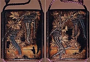 Case (Inrō) with Design of Flowering Wisteria on a Trellis by Unknown Artist