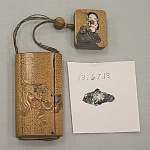 Case (Inrō) with Design of Demon in Escape by Shibata Zeshin