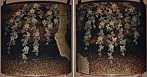 Case (Inrō) with Design of Weeping Cherry Tree by Unknown Artist